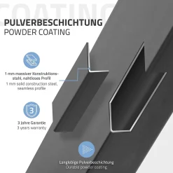 Pied de table ML-Design forme spider 85x71x85cm anthracite acier revêtu par poudre design industriel