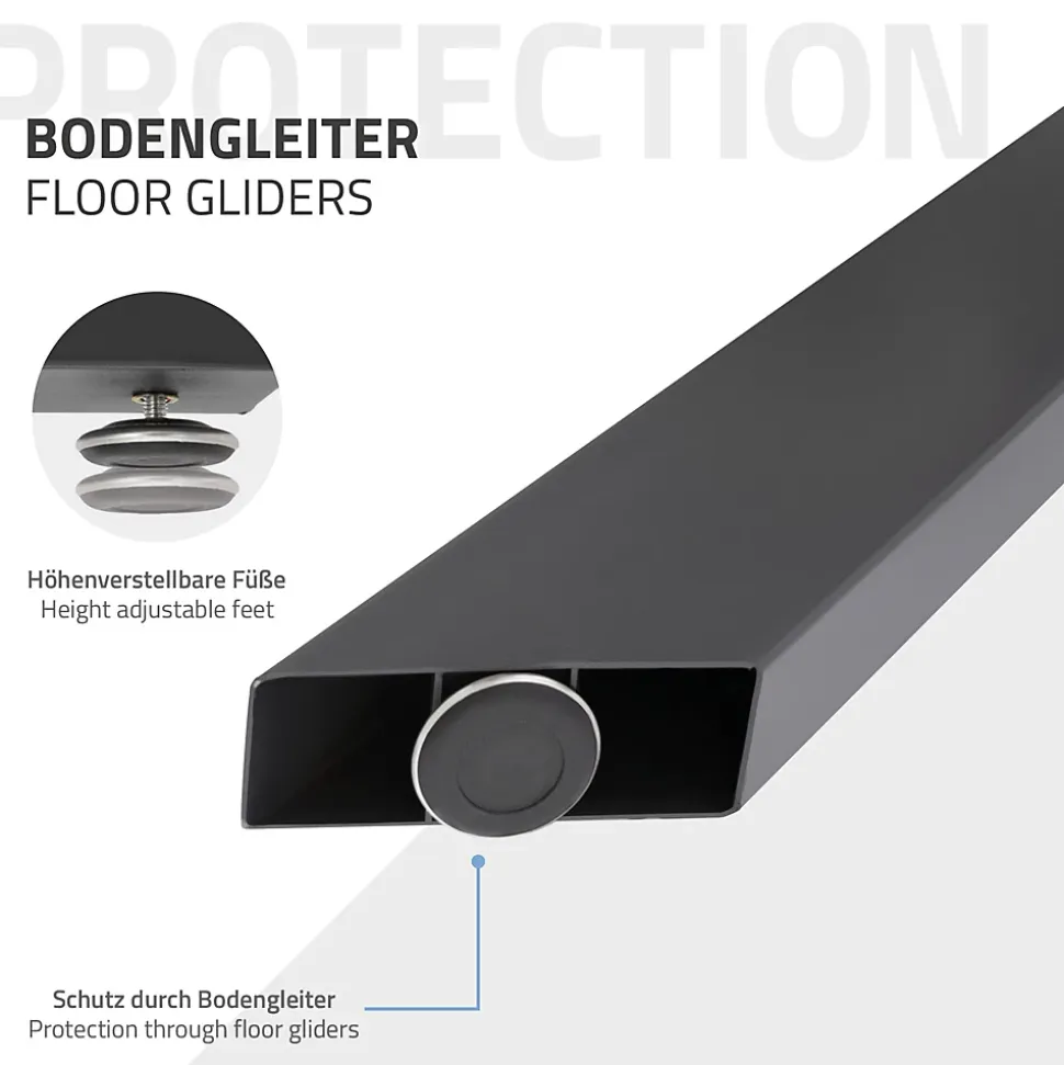 Pied de table ML-Design forme spider 78x71x150 cm anthracite acier revêtu poudre design industriel