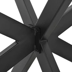 Pied de Table Oberau DIY avec Embouts de Protection 150 x 78 x 71 cm Noir Mat en.casa