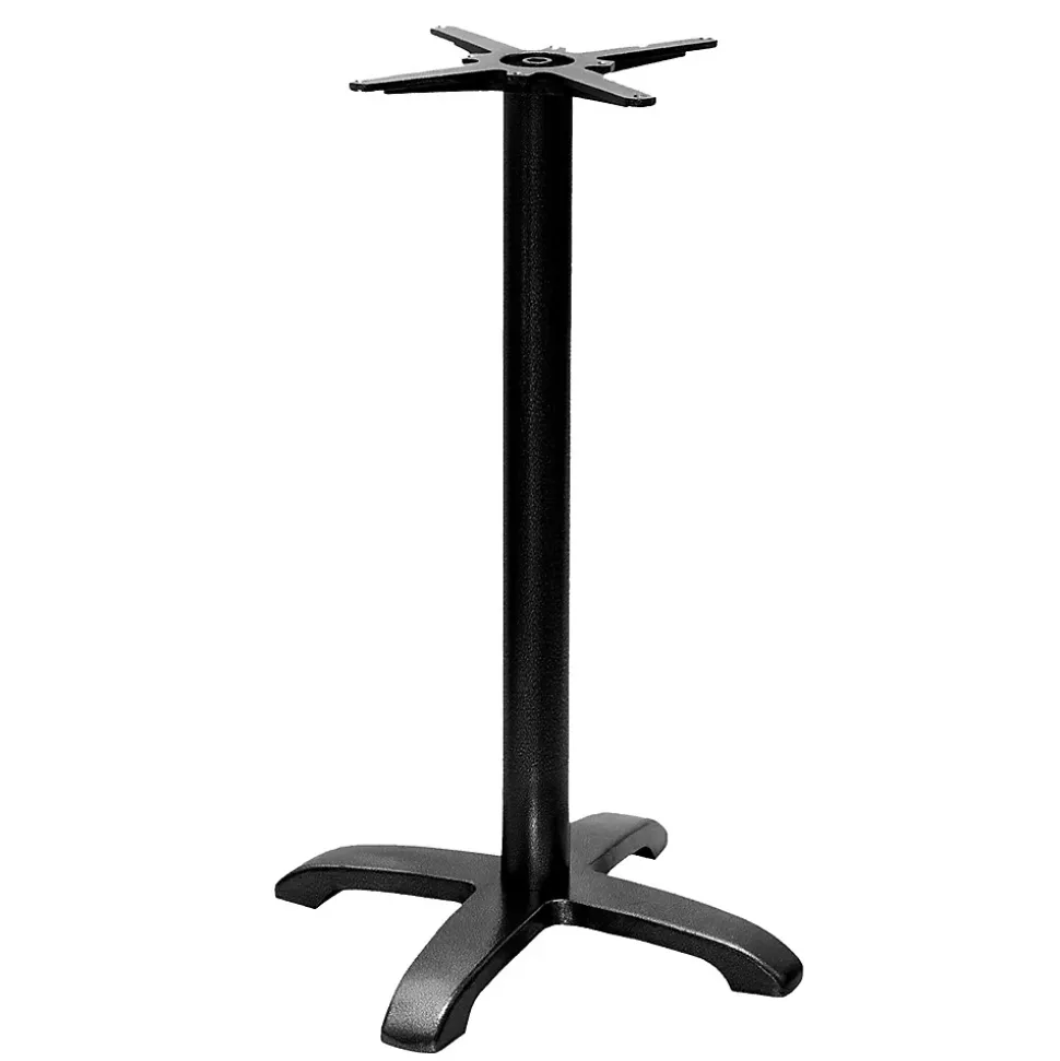 Pied de table pour mange-debout h110cm modèle Bazila noir - Restootab