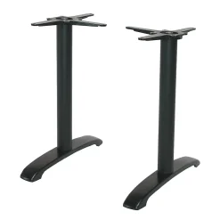 Pied de table pour table rectangulaire, modèle Bazila noir - Restootab