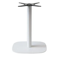 Pied de table pour table rectangulaire, modèle Round blanc - Restootab