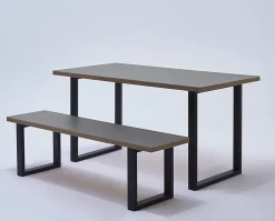 Pied de table rectangle Mottez H. 71 x l. 59 cm métal noir