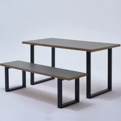 Pied de table rectangulaire Mottez en acier noir H. 71 cm