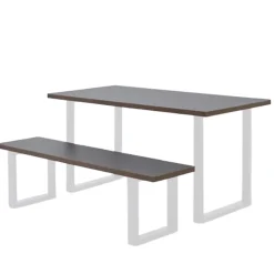 Pied de table rectangulaire Mottez en acier blanc H. 71 cm