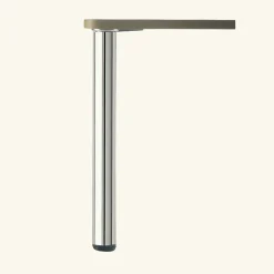 Pied de table réglable métal Rond Chromé H 70.5 x l 6 cm