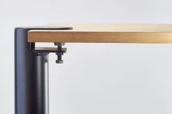 Pied de table étau Mottez en acier noir Ø 4 x H. 42 cm