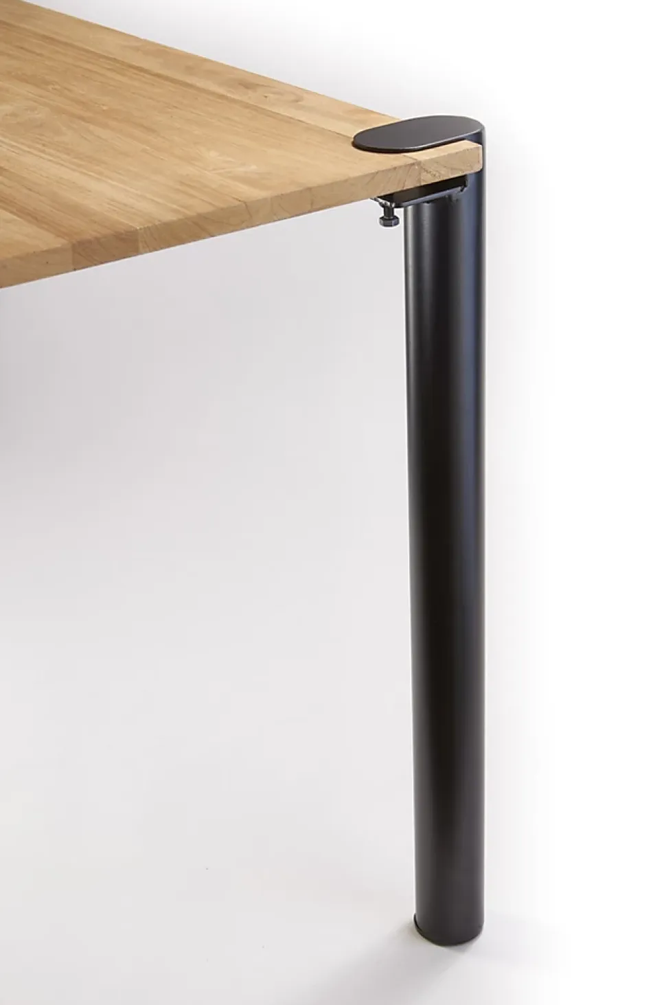 Pied de table étau Mottez en acier noir Ø 5 x H. 90 cm