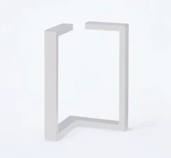 Pied de table triangle Mottez en acier blanc H. 71 cm