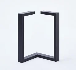 Pied de table triangle Mottez en acier noir H. 71 cm