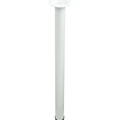 Pied Diall de table réglable Diall ø50 x 710 mm blanc