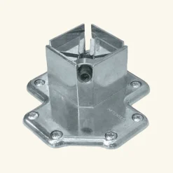 Pied plan de travail réglable Carré brossé aspect Inox H 87 x l 6 cm