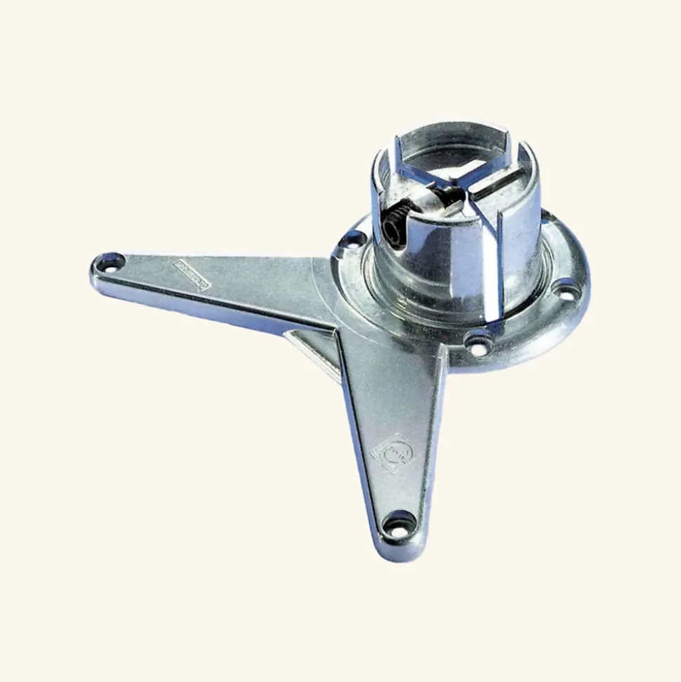 Pied plan de travail réglable Rond Chromé H 87 x l 8 cm