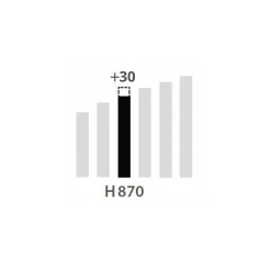Pied plan de travail réglable Rond Chromé H 87 x l 8 cm