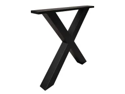 Pieds en métal en forme de X, 84x71 cm, Support, Tréteau, Pour Plateaux de Table, Noir
