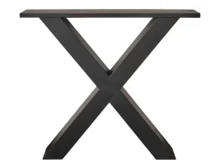 Pieds en métal en forme de X, 84x71 cm, Support, Tréteau, Pour Plateaux de Table, Noir