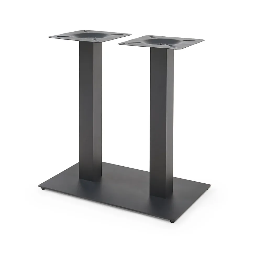 Piétement de table Vadejord acier laqué 70 x 40 x 73 cm noir en.casa