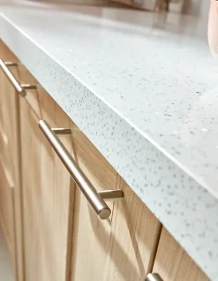 Plan de travail aggloméré aspect pierre blanche mouchetée GoodHome Berberis L.300 x l.62 x Ép.3,8 cm