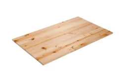 Plan de travail bois massif Pin Rustique pleines lames L.240 x P.65 cm, Ep.26 mm