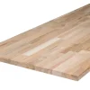 Plan de travail bois massif Chêne lamellé abouté L.200 X P.65 cm, Ep.36 mm
