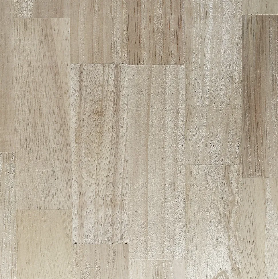 Plan de travail bois massif Hévéa lamellé abouté L.250 x P.65 cm, Ep.26 mm