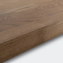 Plan de travail chêne massif foncé GoodHome Hinita L.300 x l.62 x Ép.4 cm