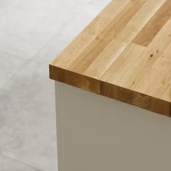 Plan de travail chêne massif L.300 x l.62 x ép.4 cm GoodHome Hinita