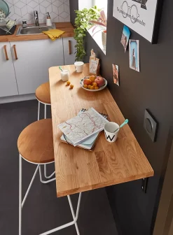 Plan de travail chêne massif L.300 x l.62 x ép.4 cm GoodHome Hinita