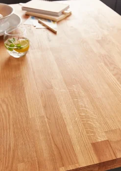 Plan de travail chêne massif L.300 x l.62 x ép.4 cm GoodHome Hinita