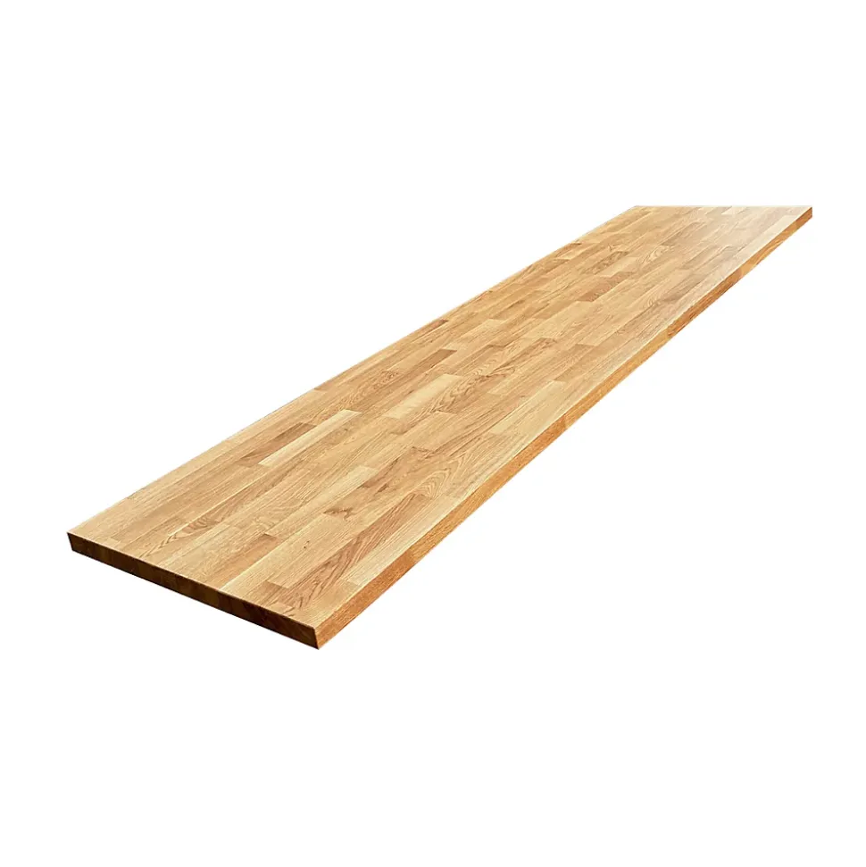 Plan de travail Chêne plaqué huilé, L.240 cm x l.63,5 cm, Ep.37 mm