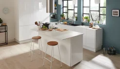 Plan de travail compact 1 face blanc / 1 face aspect pierre GoodHome Nepeta L.300 x l.62 x Ép.1,2 cm