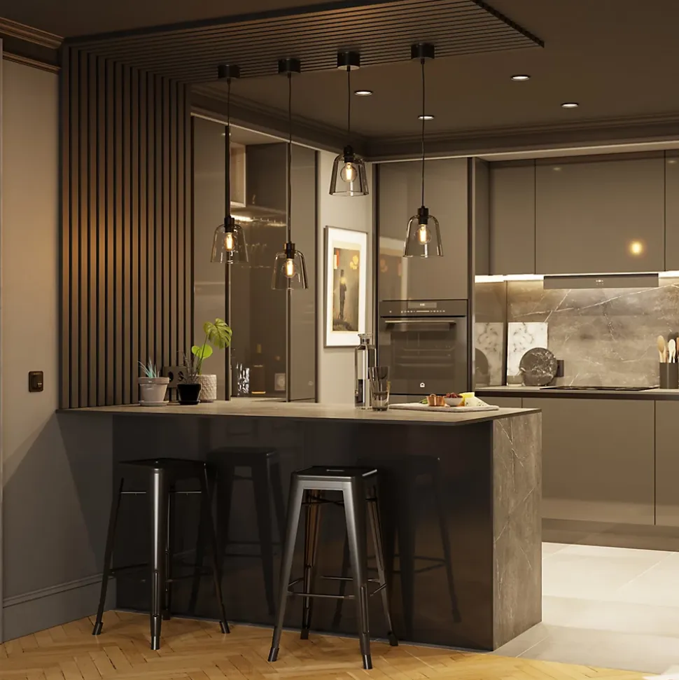 Plan de travail compact aspect marbre gris GoodHome Nepeta L.300 x l.62 x Ép.1,2 cm