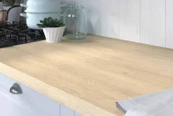 Plan de travail de cuisine effet chêne clair L. 240 x l. 63,5 x ép. 2,8 cm