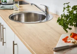 Plan de travail effet chêne L. 246 cm x l. 63,5 cm x Ép. 28 mm 1er prix