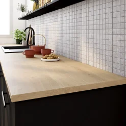 Plan de travail effet chêne L. 246 cm x l. 63,5 cm x Ép. 28 mm 1er prix