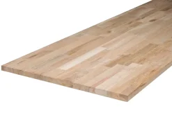 Plan de travail en chêne massif L. 250 x l. 65 x ép. 2,6 cm