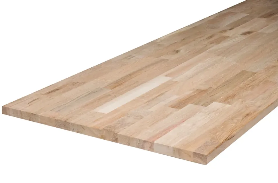 Plan de travail en chêne massif L. 250 x l. 65 x ép. 2,6 cm