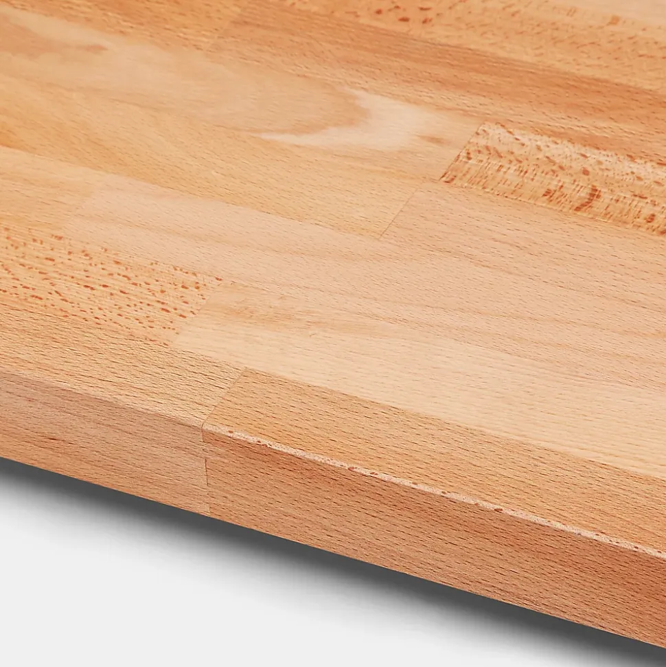 Plan de travail hêtre massif GoodHome Hinita L.260 x l.62 x Ép.4 cm