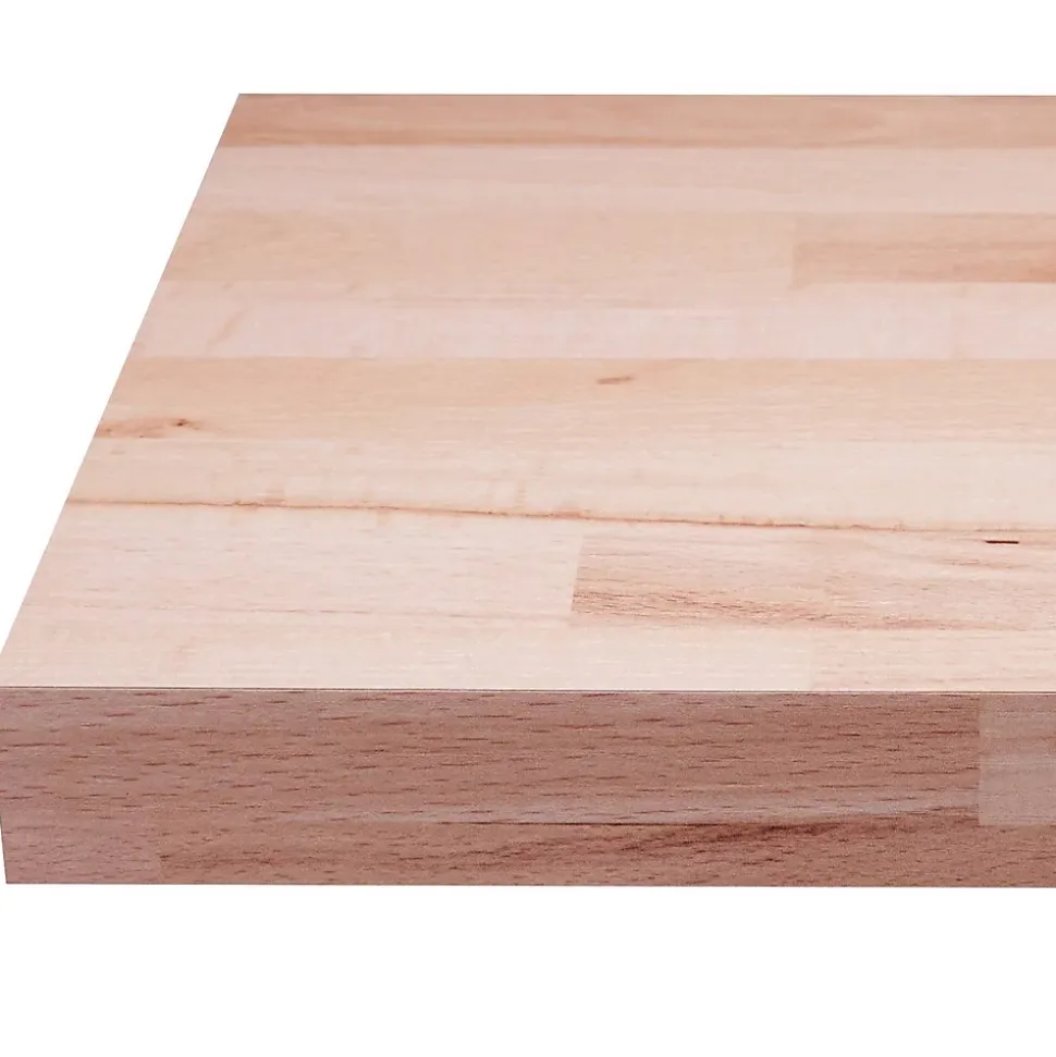 Plan de travail hêtre massif lamellé collé abouté 2500 x 650 x 38 mm