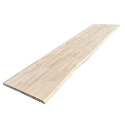 Plan de travail Hêtre massif bord naturel L.250 x l.65 cm, Ep.36 mm
