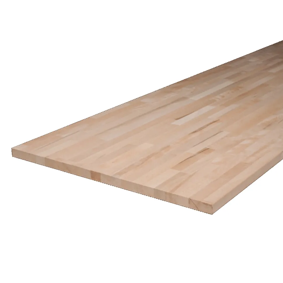 Plan de travail hêtre massif lamellé collé abouté 3000 x 650 x 38 mm