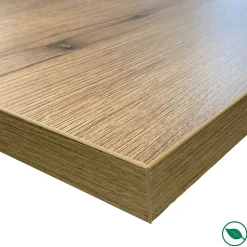 Plan de travail ilot central stratifié HPL chêne 1600 x 900 x 38 mm