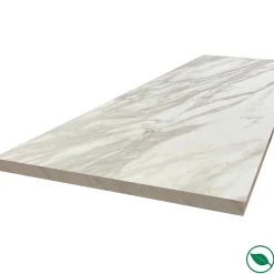 Plan de travail ilot central stratifié HPL marbre blanc 1600 x 900 x 38 mm