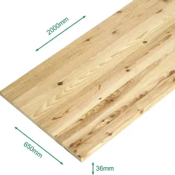 Plan de travail pin pour etabli maritime massif lamellé collé abouté 2000X650X36 mm