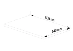 Plan de travail pour la cuisine AKORD S80 LIMA Blanc 80 cm couleur Blanc 80x54x3,2 cm