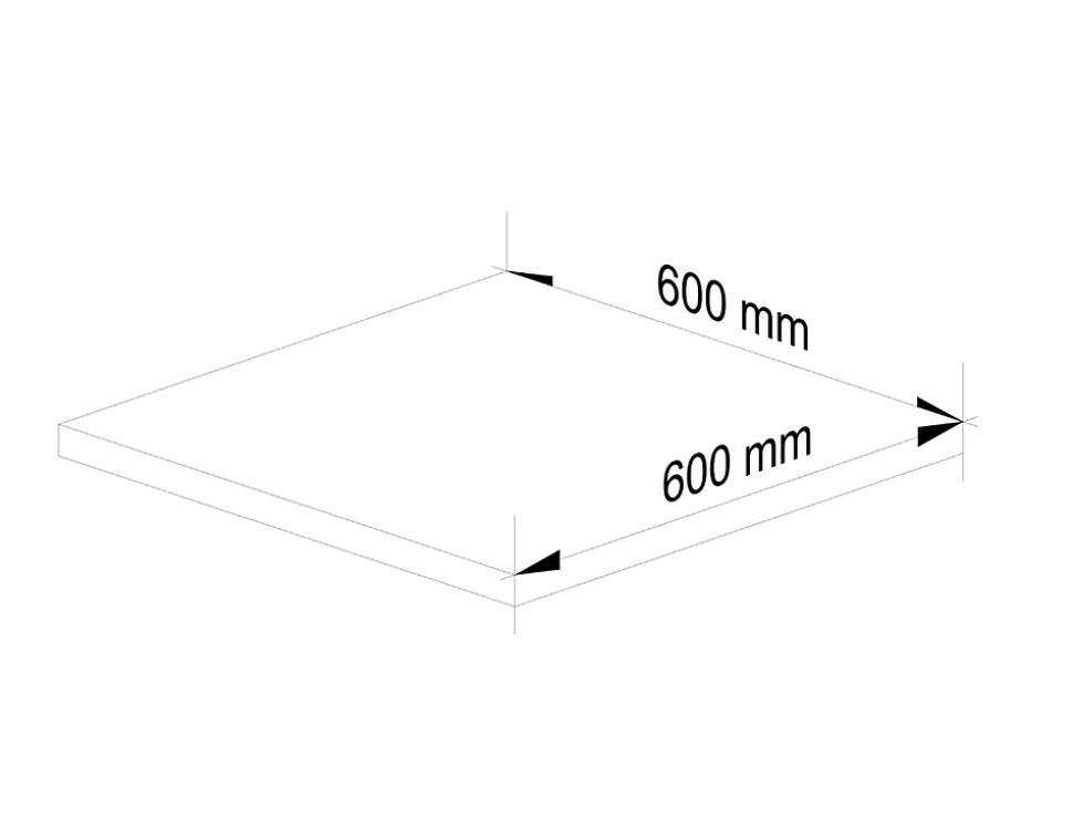 Plan de travail pour la cuisine AKORD S60 OLIWIA Chêne Sonoma 60 cm 60x60x3,2 cm