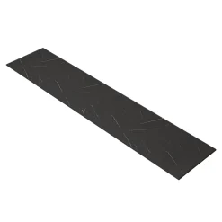 Plan de travail réversible compact 1 face aspect marbre noir / 1 face noir mat GoodHome Nepeta L.300 x l.62 x Ép.1,2 cm