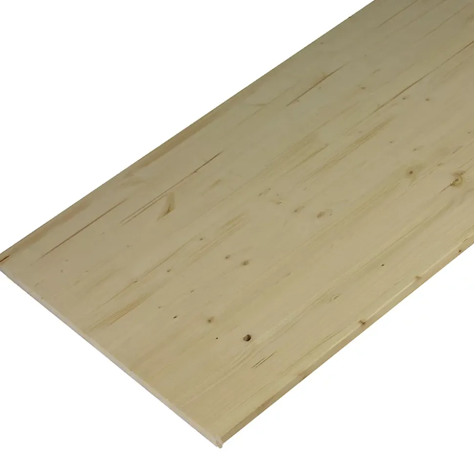 Plan de travail sapin massif lamellé collé abouté 2500 x 600 x 28 mm
