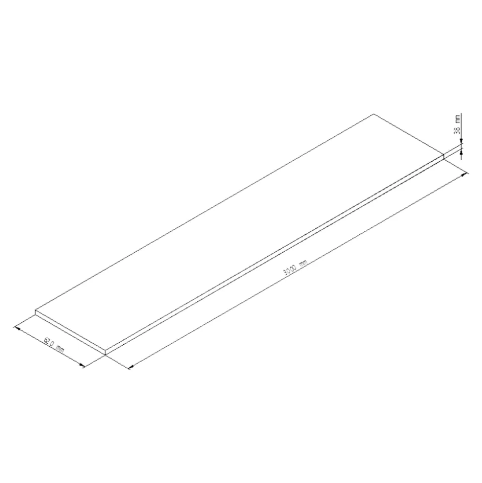 Plan de travail stratifié aspect bois pâle GoodHome Berberis L.300 x Ép.3,8 cm