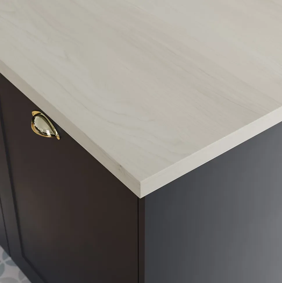 Plan de travail stratifié aspect bois pâle GoodHome Berberis L.300 x Ép.3,8 cm